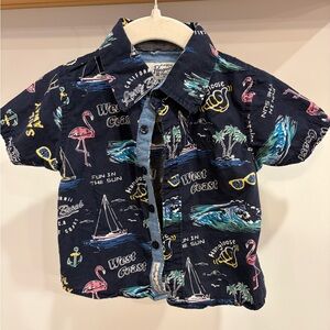 Original Penguin Navy Graphic Kids Shirt